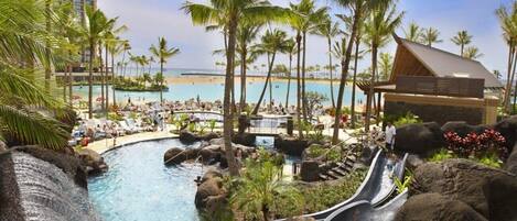 Outdoor pool, a heated pool