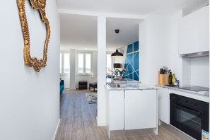 Comfort Apartment | Private kitchen | Microwave, coffee/tea maker, electric kettle, toaster - Designer Flats in Lapa by LovelyStay (Lisbon)