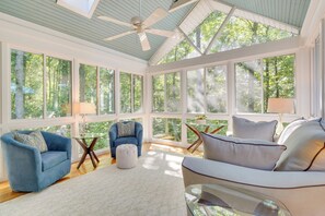 House (4 Bedrooms) | Front of property - Blue Ridge Mountain Retreat: Deck & Sunroom! (Fletcher)