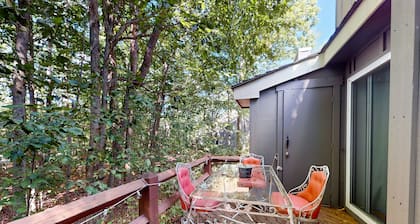 Ski-in/out condo near Jack Frost Ski Resort with loft, wood fireplace, deck, W/D