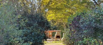 Cottage surrounded by nature