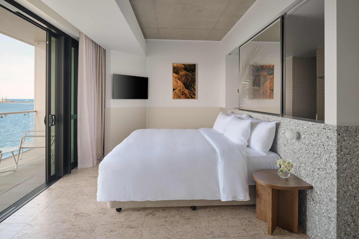 Suite Luxury, 1 letto king, vista oceano | 1 camera, biancheria da letto di alta qualità, minibar