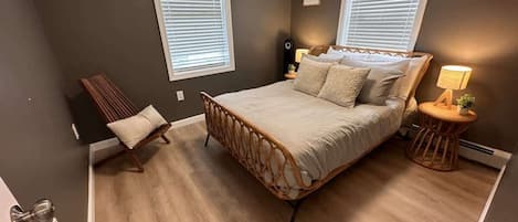 1 bedroom, iron/ironing board, travel crib, WiFi