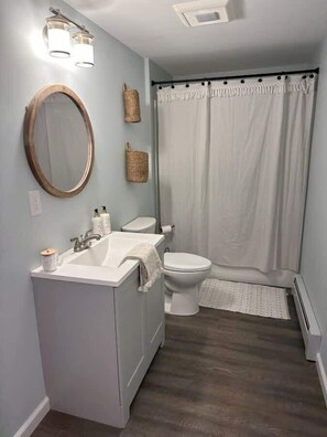 Hair dryer, towels