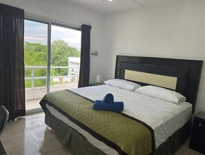 2 chambres, coffres-forts dans les chambres, fer et planche à repasser