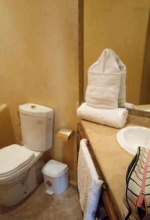 Standard-Doppelzimmer | Badezimmer | Hydromassagedusche, kostenlose Toilettenartikel, Haartrockner