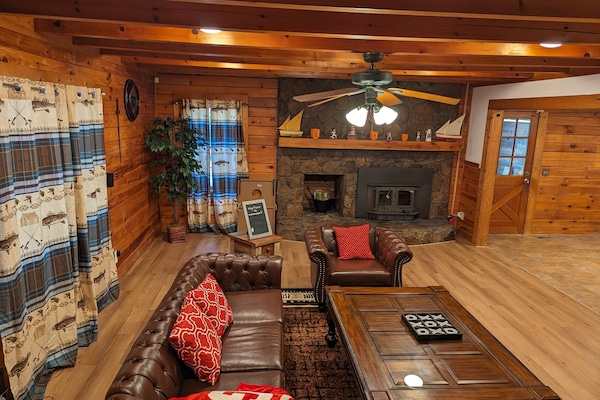 Televisor intel·ligent, llar de foc i llibres