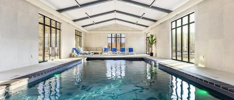 Indoor pool, a heated pool