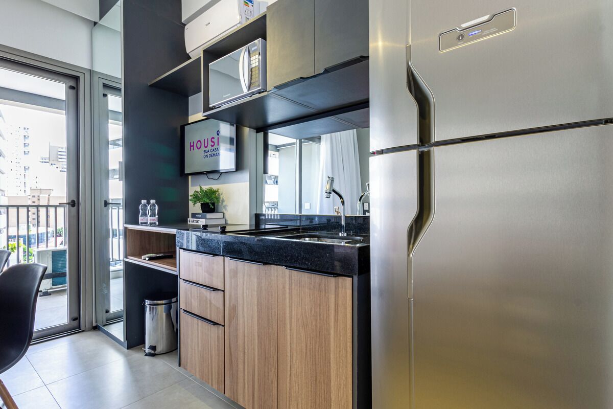 Estudio urbano (443313) | Cocina privada | Refrigerador, microondas y cafetera de espresso 