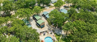 Lakefront 5BR Cabin w/ Pool + Swim & Boat dock