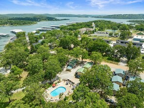 Exterior - Lakefront 4BR Cabin w/ Pool + Swim & Boat dock (Kimberling City)