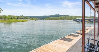 Lakefront 2BR Cabin w/ Pool + Swim & Boat dock