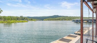 Lakefront 3BR Cabin w/ Pool + Swim & Boat dock