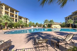 A heated pool