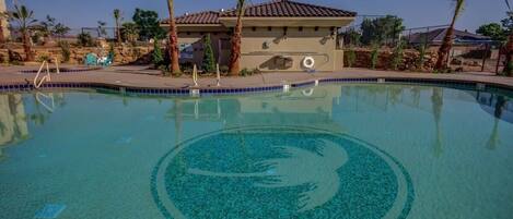 A heated pool