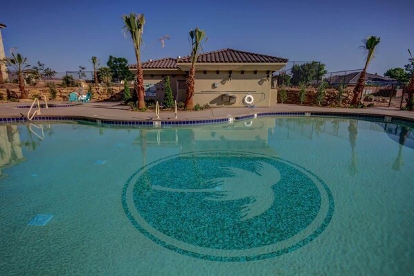 A heated pool - Estancia Pool Resort #W104 | Poolside View (Saint George)
