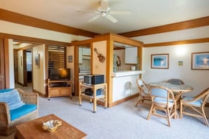 Living area - Kiahuna Plantation Garden View - brand new A/C #405 (Koloa)