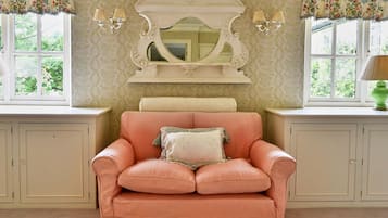 TV, fireplace, DVD player, books