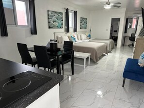 Superior Studio Suite, 2 Queen Beds, Non Smoking | Private kitchen | Full-size fridge, microwave, stovetop, coffee/tea maker