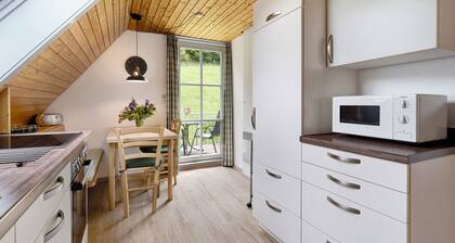 Ferienwohnung 'Ferienhaus 1 - Wohnung Fichte, 64qm' mit Bergblick, Balkon und WLAN