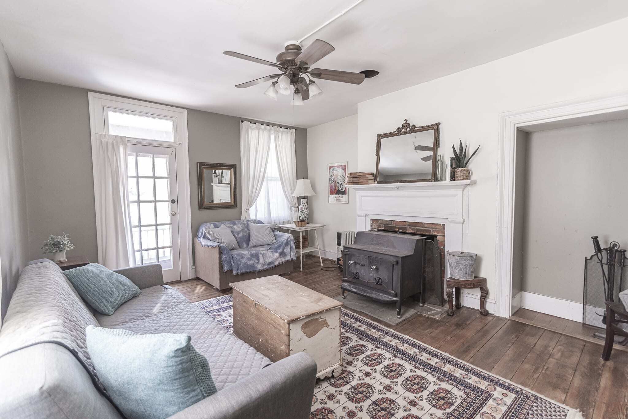 TV, fireplace, DVD player, offices