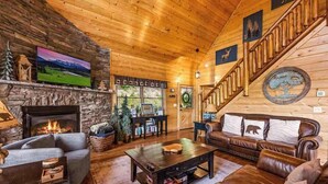 TV, fireplace, video games, DVD player - Private Mtn Views|Movie Theater|Hot Tub|Pool Table (Sevierville)