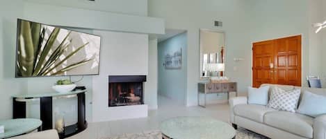 TV, fireplace, DVD player, offices
