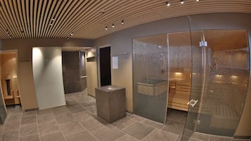 Sauna, steam room, deep-tissue massages, prenatal massages
