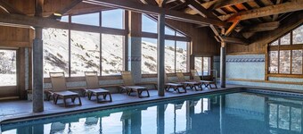 Ski-in/ski-out & foot of the slopes, fitness, swimming pool, sauna, hammam, balcony, tv, 40-45m²