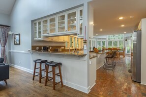 Fridge, microwave, oven, stovetop - Hot Tub, Game Room & Pond Views + Biltmore Pass | Luxe Mountain Escape (Waynesville)