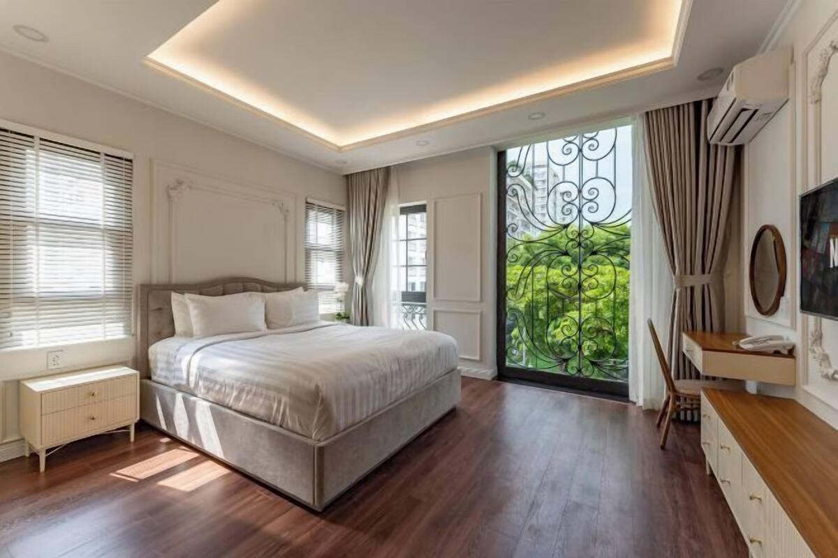 1 dormitorio y ropa de cama de alta calidad
