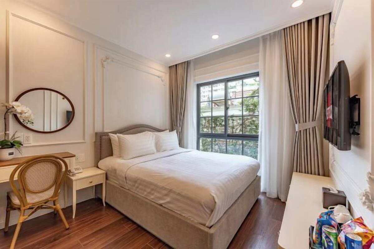 1 dormitorio y ropa de cama de alta calidad