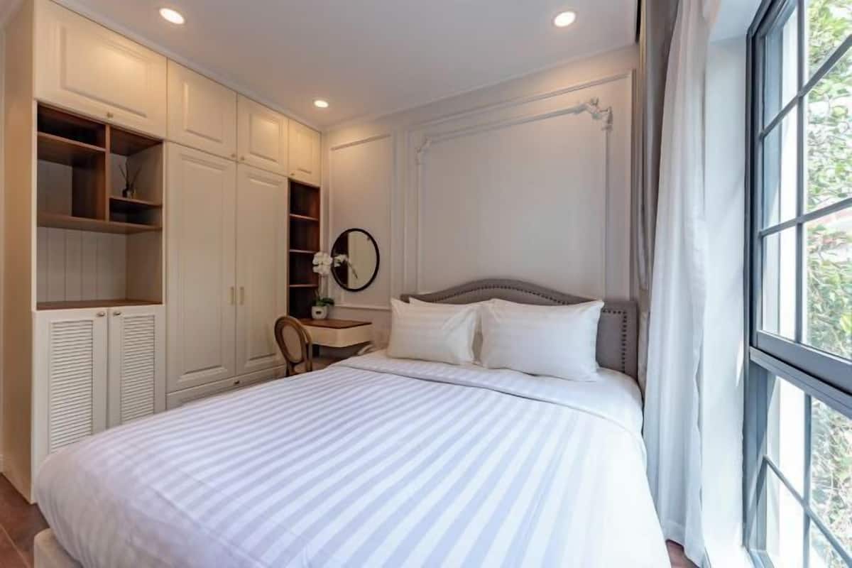 1 dormitorio y ropa de cama de alta calidad