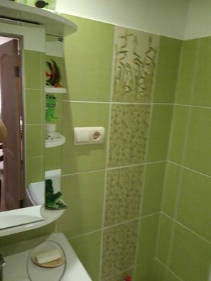 Haartrockner, Handtücher, Seife, Shampoo