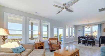 North Topsail Getaway w/ Panoramic Sound Views!