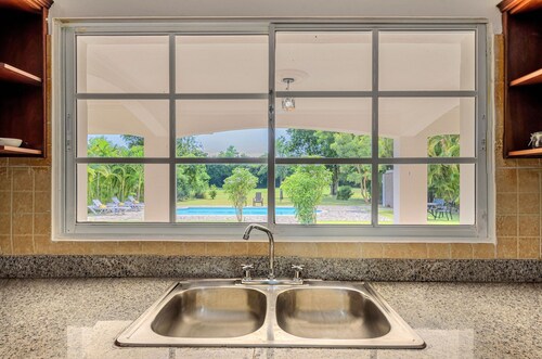 Villa with pool and golf course view