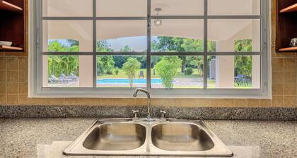 Villa with pool and golf course view