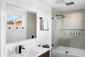 Hair dryer, towels