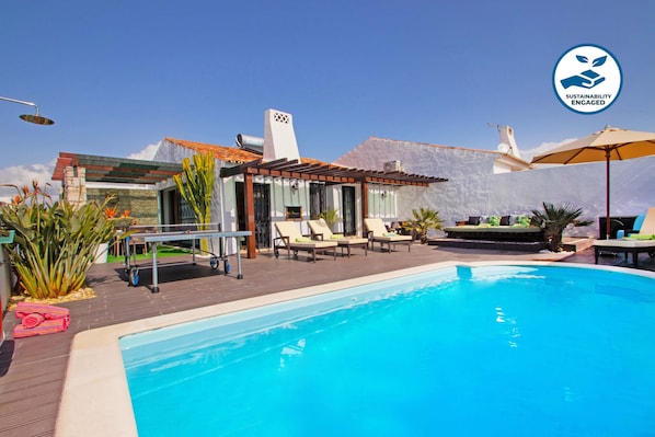 A heated pool
