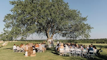 Área externa para banquete