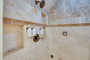 Hair dryer, towels