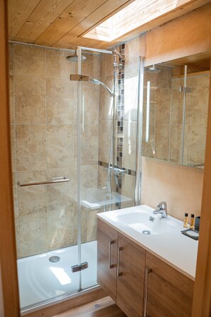 Shower, hair dryer