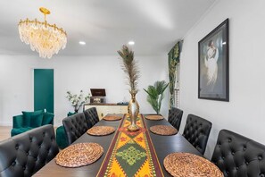 Dining - Art Deco Oasis: Pool, Hot Tub, 5 BDR, 3 BTH, 2 King Beds, Arcade, BBQ,  4 TV's (South Salt Lake)