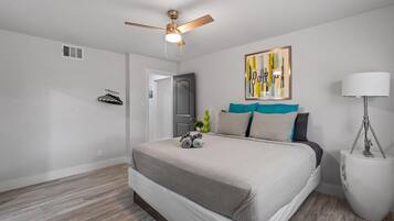 5 bedrooms, iron/ironing board, travel crib, free WiFi