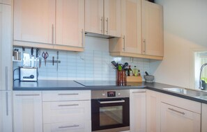 Fridge, oven, stovetop, dishwasher