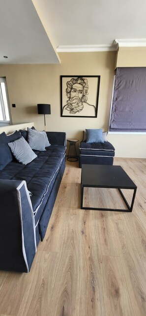 Deluxe Apartment | Living area | 50-inch Smart TV with cable channels - LView Acropolis (Athens)