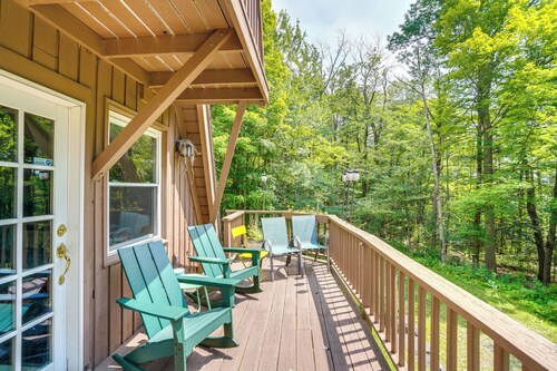 A-frame Cabin w/ Furnished Deck in Becket!