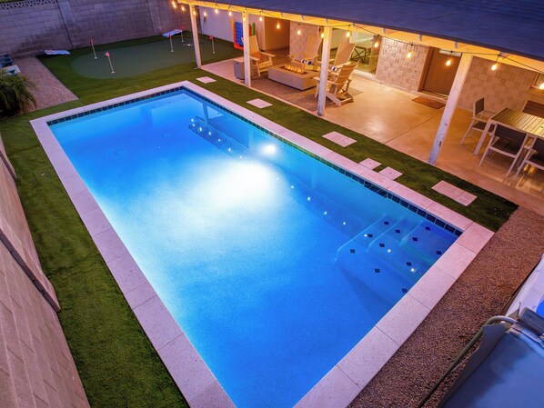 A heated pool