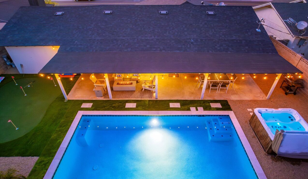 A heated pool