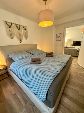 1 makuuhuone, silitysrauta/-lauta, vauvan matkasänky, ilmainen Wi-Fi